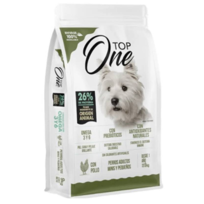 Top One Perros Adultos Minis y Pequeños 9KG